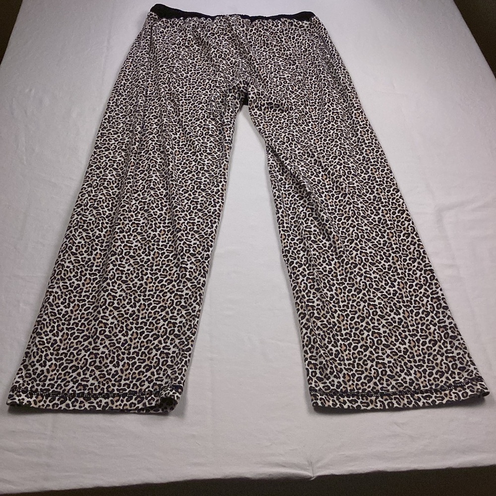 Hanes Leopard Print Lounge/Pajama Pants Sz L
